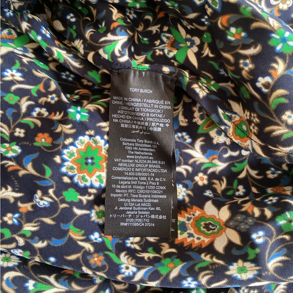 NEW Tory Burch 100% Silk 3-Tier Navy Soleil Ruffle Dress - Picture 12 of 13